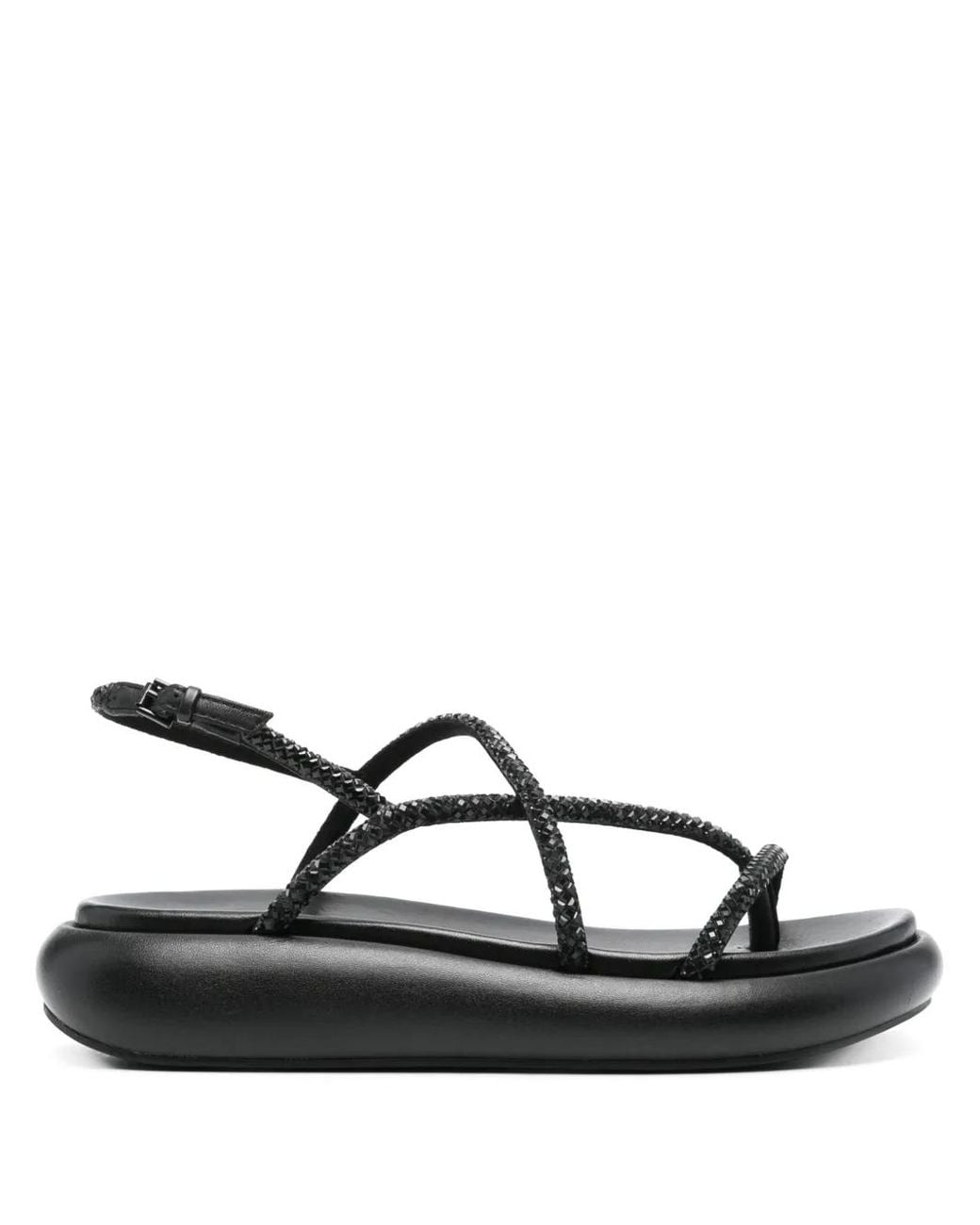 Ash Black Vera Rhinestone-Embellished Sandals