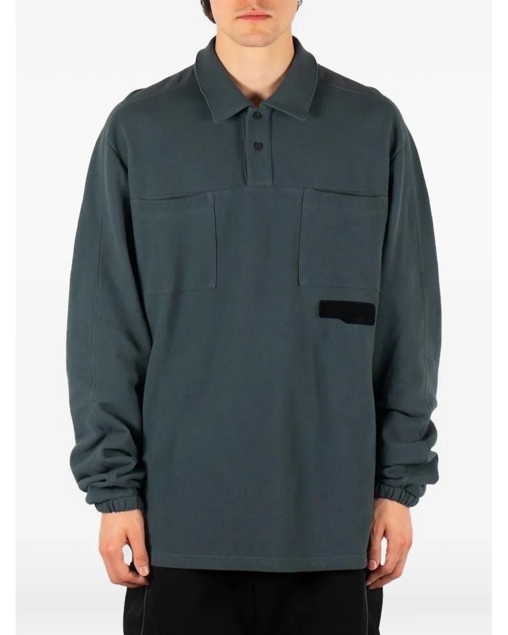 GR10K Green Long-Sleeve Piqué Polo Shirt for men