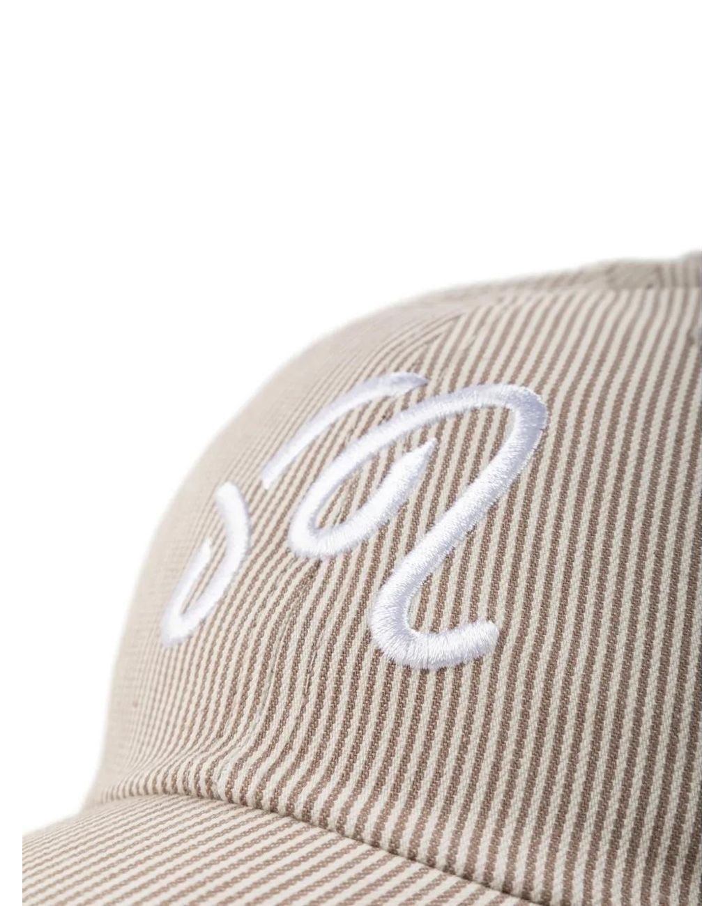Malbon Golf White Hickory Baseball Cap