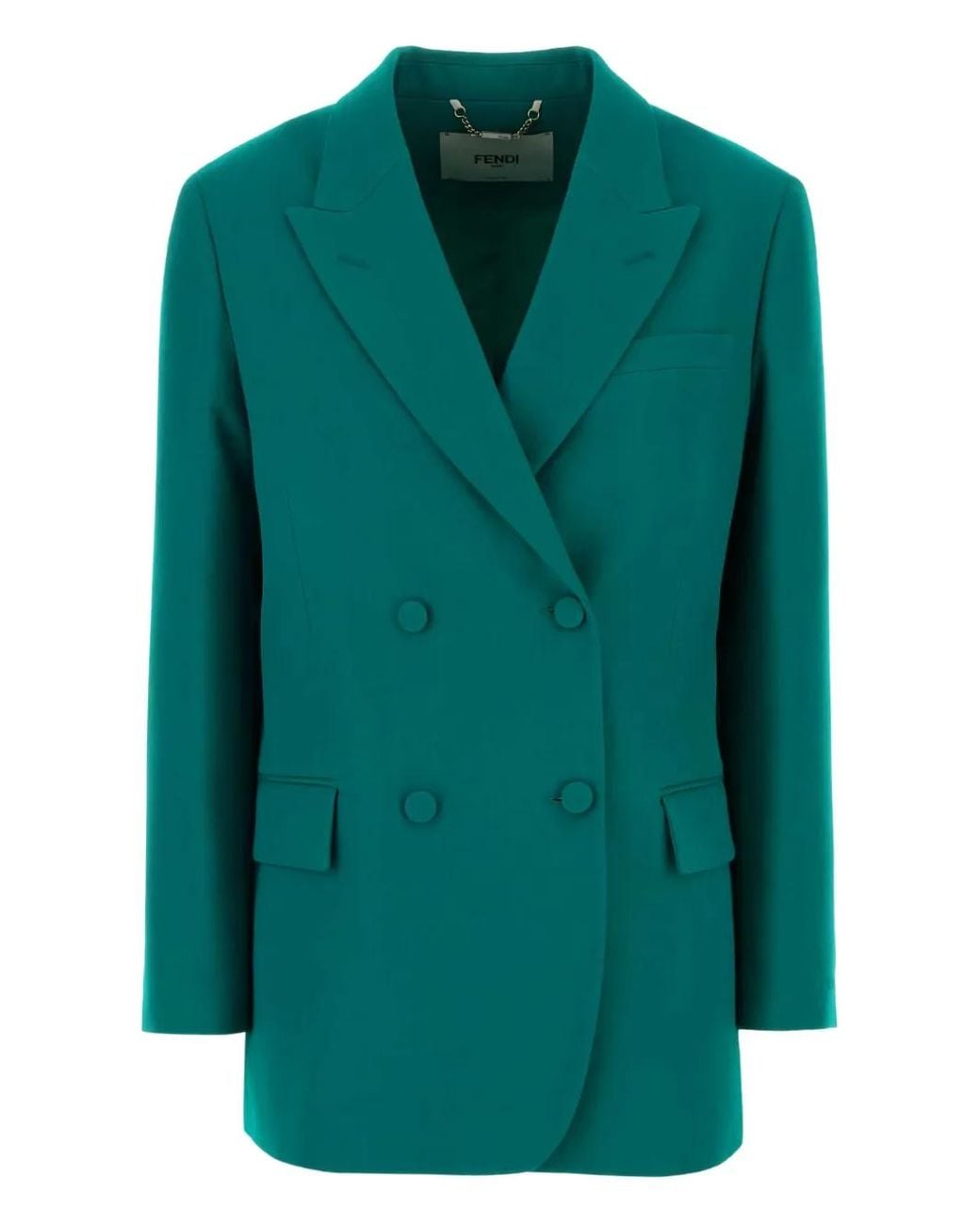 Fendi Green Grain De Poudre Blazer