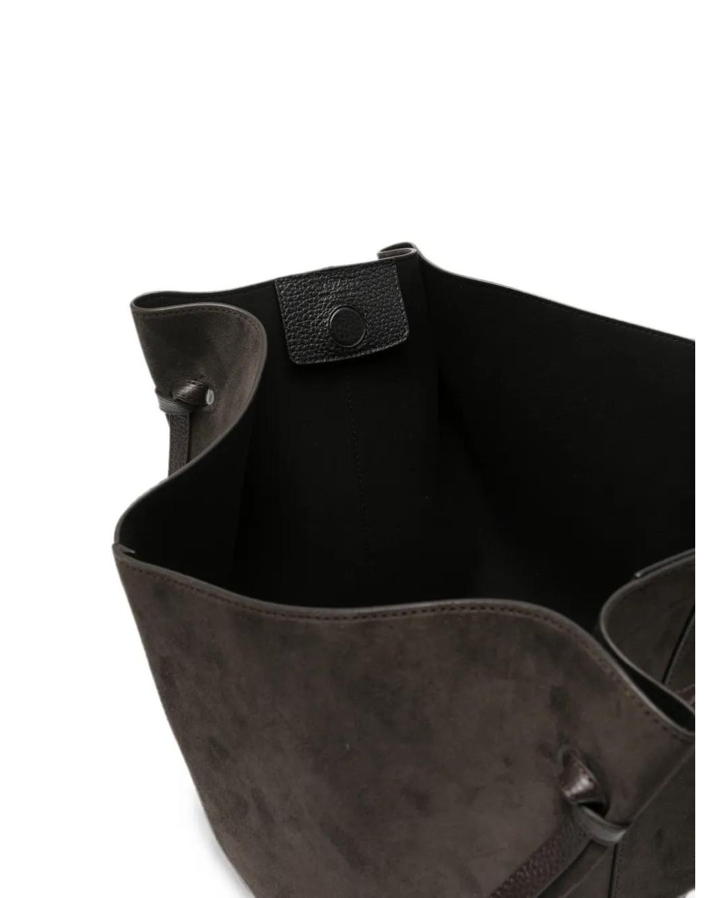 Yuzefi Black Mochi Suede Tote Bag