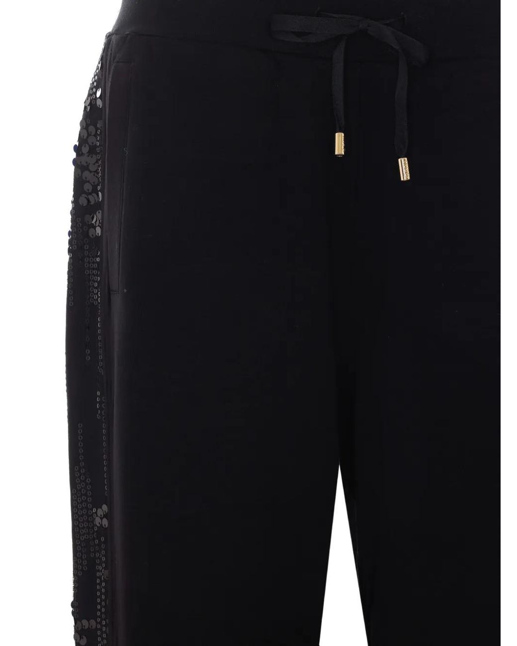 Pantaloni Sportivi Con Paillettes di Liu Jo in Black