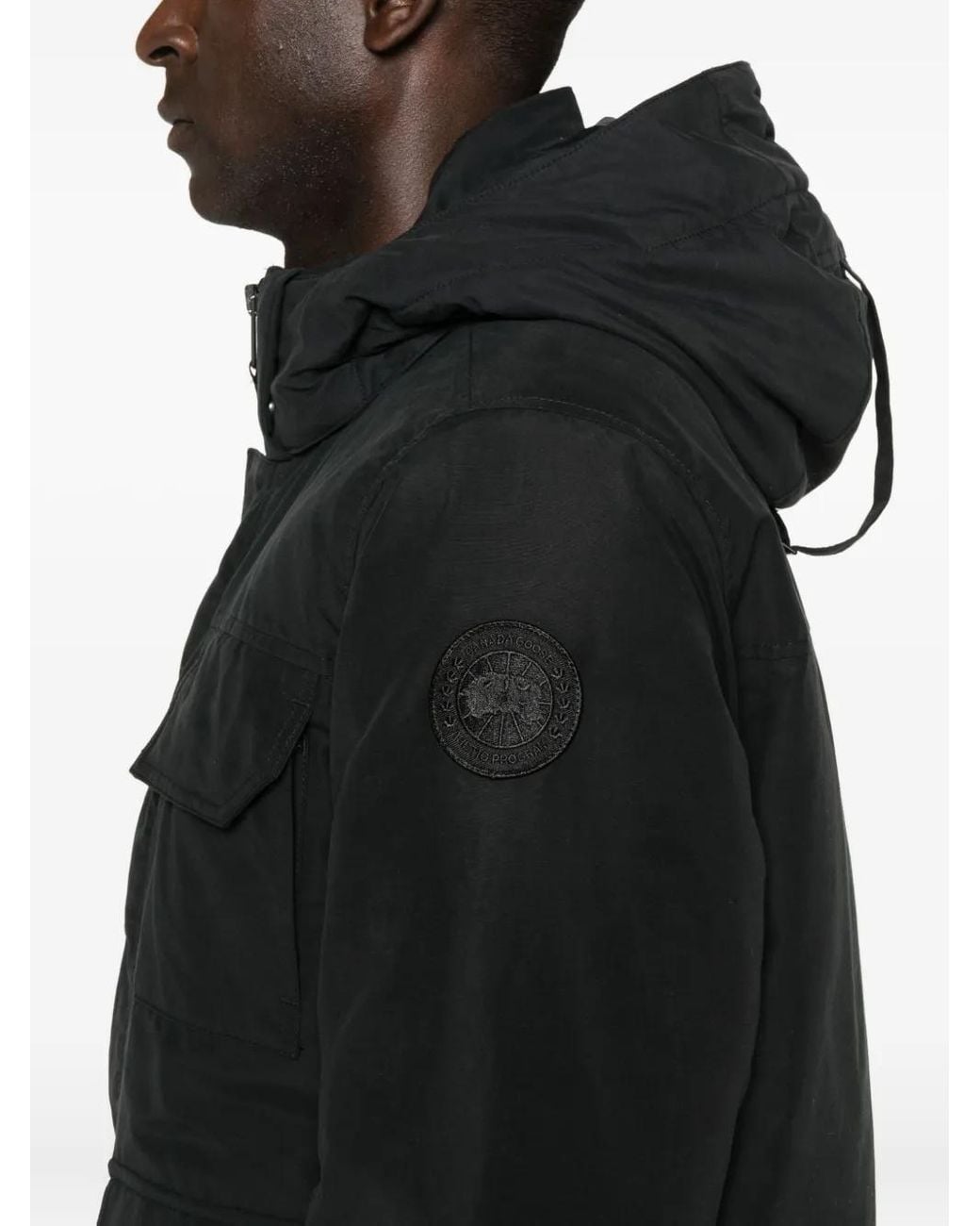 Canada Goose Black Maitland Hooded Parka Coat for men
