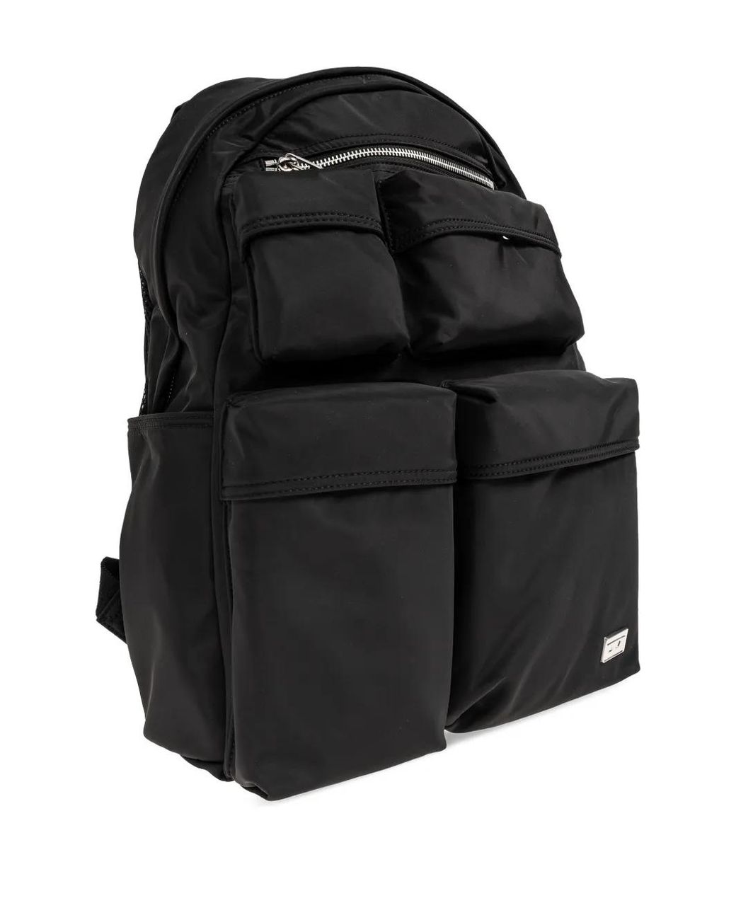 DIESEL Black Multiple Pockets Logo Backpack