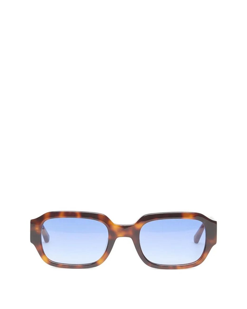 Messyweekend Blue Downey Rectangle-Frame Sunglasses