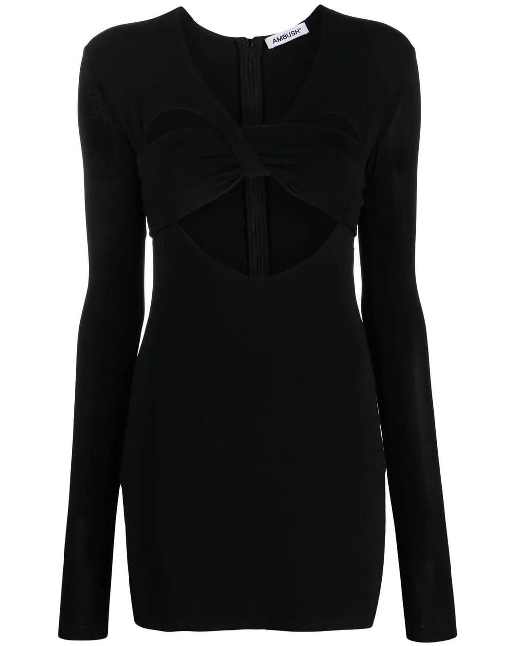 Ambush Black Cut-out Stretch Mini Dress