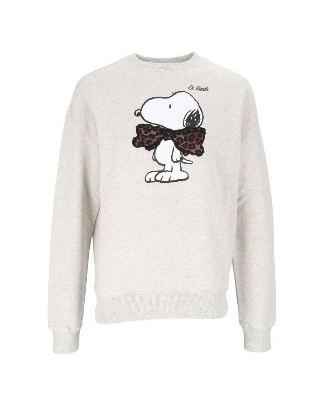 Mc2 Saint Barth White Stardust Snoopy-Patch Sweater