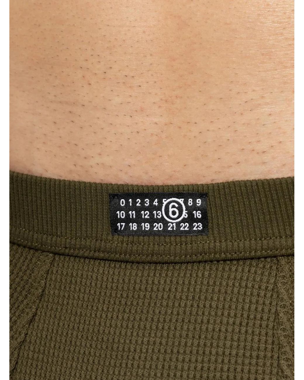 MM6 by Maison Margiela Green Waffle-Knit Logo-Patch Boxers for men