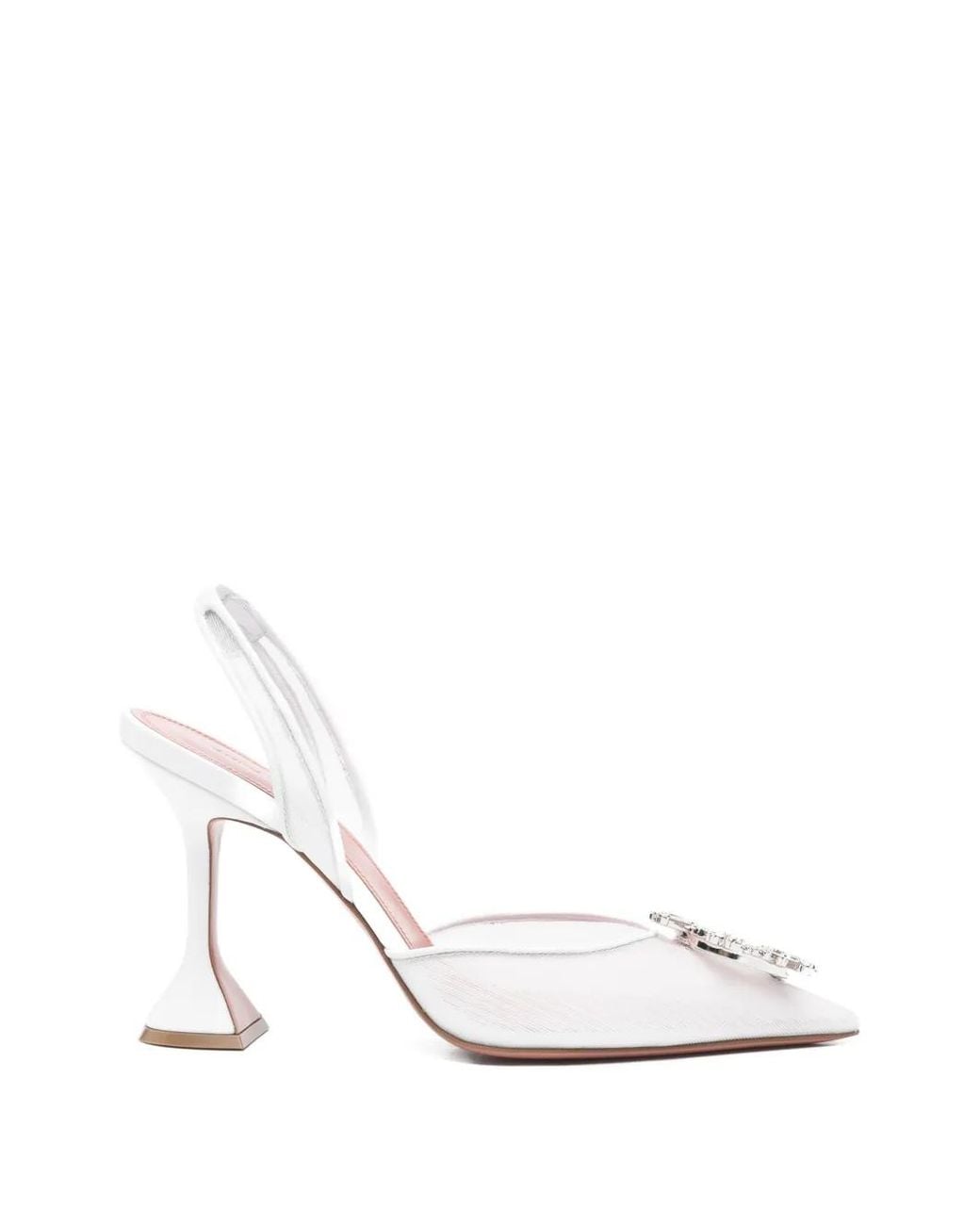 AMINA MUADDI White Escarpins Begum Ornementés En Résille