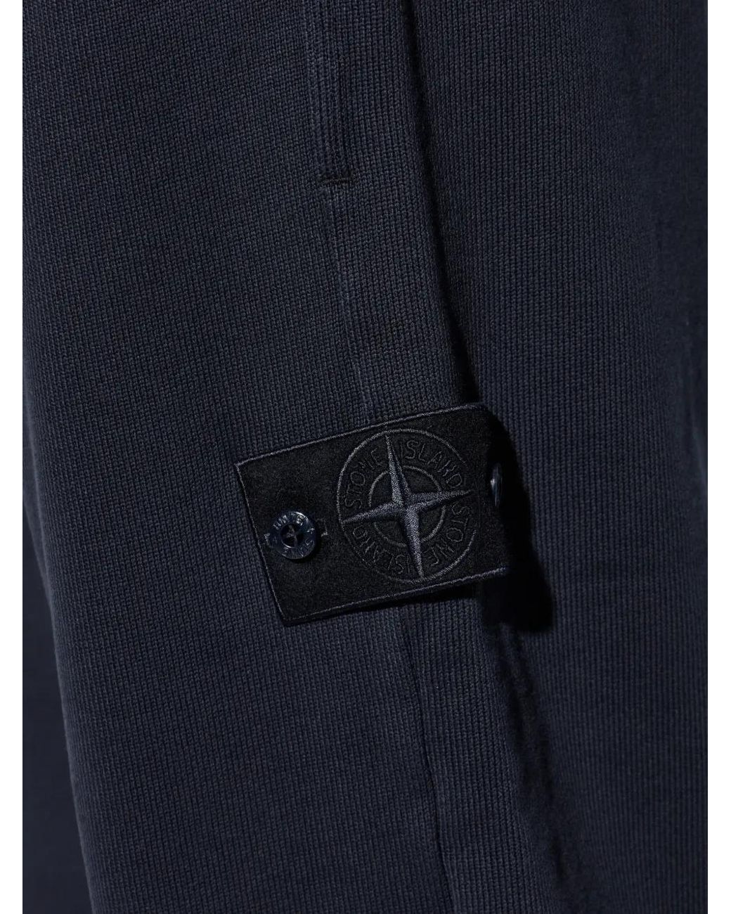 Stone Island Blue Logo-Patch Track Pants for men