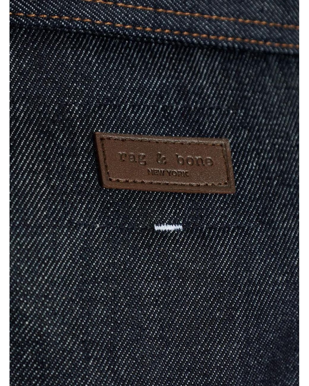 Rag & Bone Blue Zip-Up Denim Jacket for men