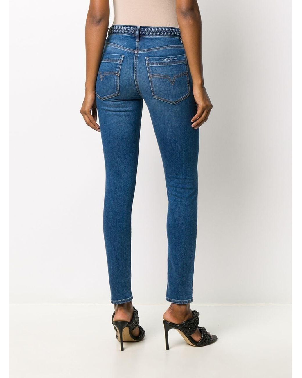 Valentino Braided-waistband Skinny 