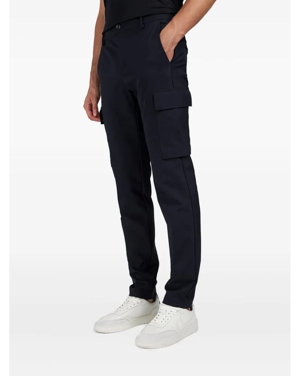 Paul & Shark Blue Multiple-Pocket Cargo Pants for men