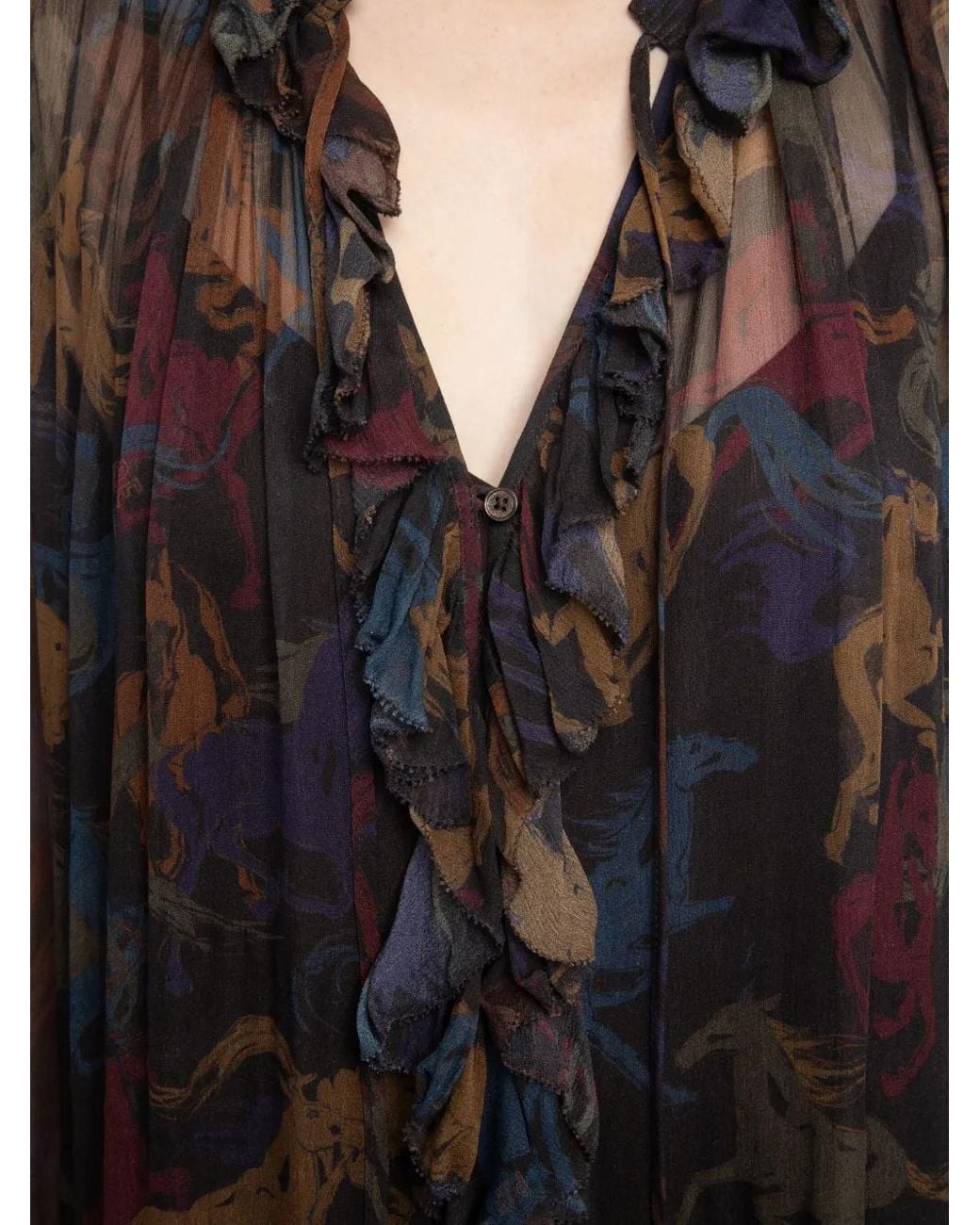 Zadig & Voltaire Black Ralicel Horse-Print Maxi Dress