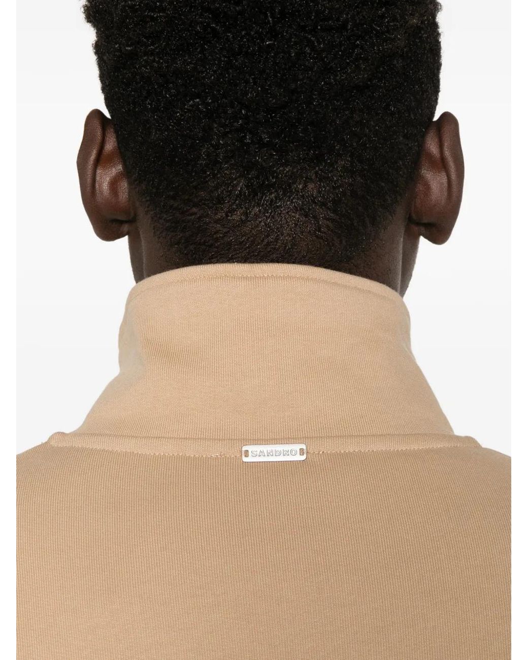 Sandro Natural Half-Zip Sweatshirt for men