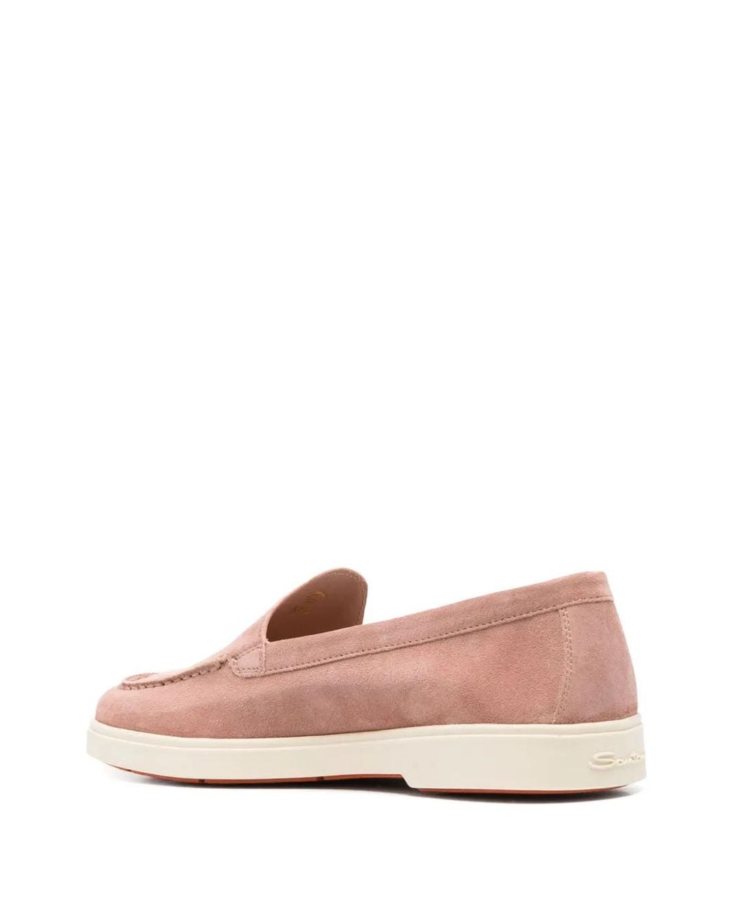 Santoni Pink Suede Loafers