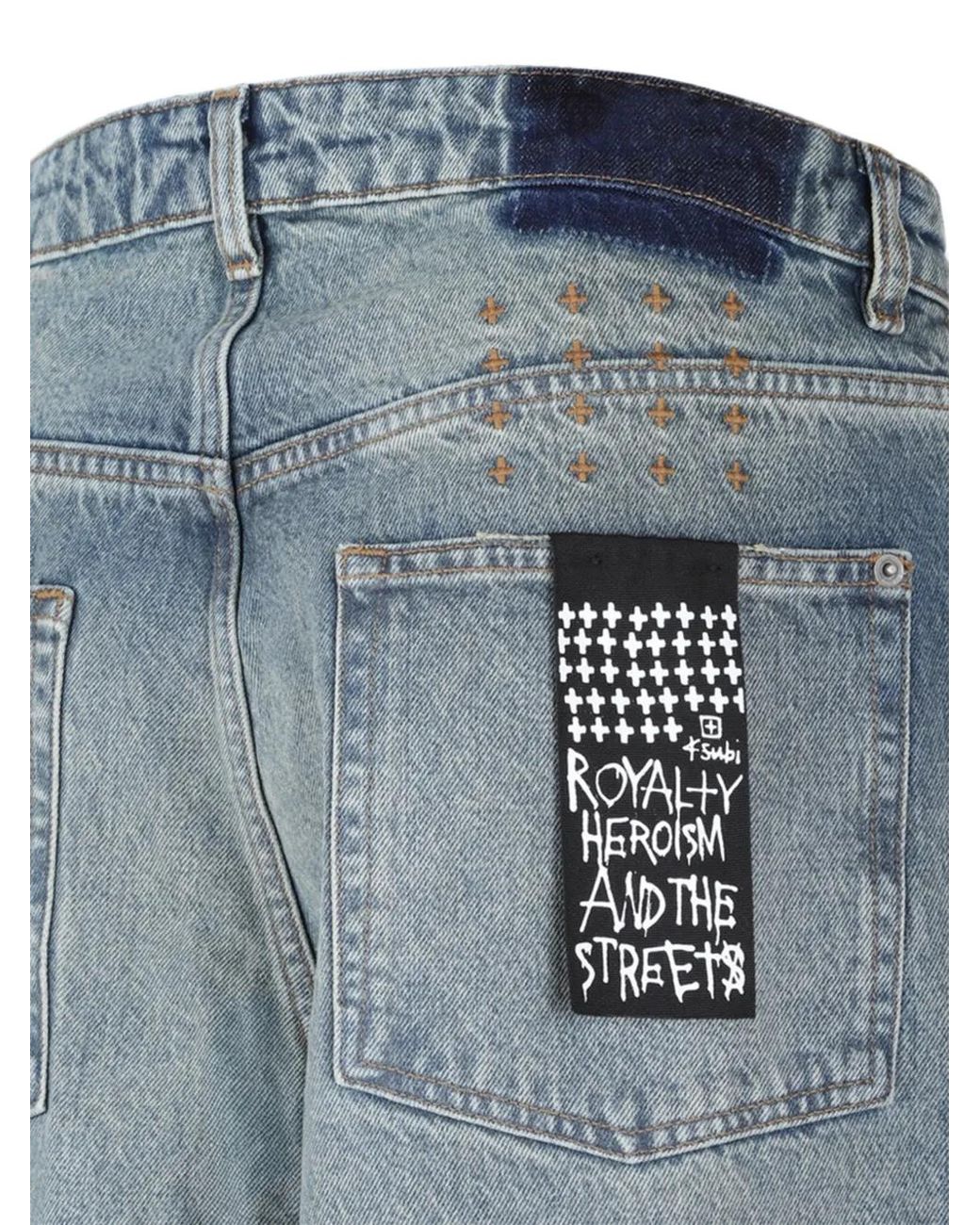 Ksubi Blue Vorteks Portland Faded Wide-Leg Jeans for men