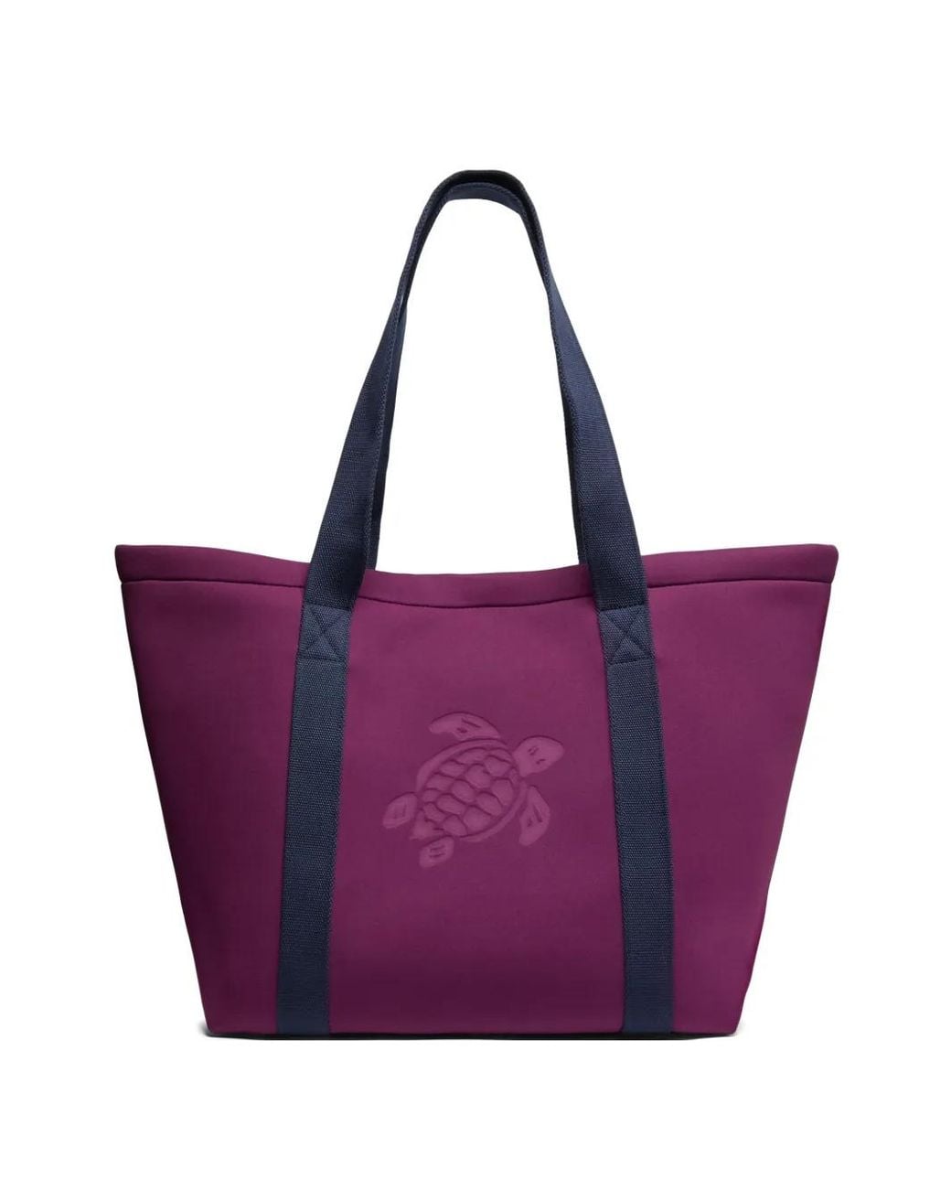 Vilebrequin Purple Turtle-Debossed Tote Bag