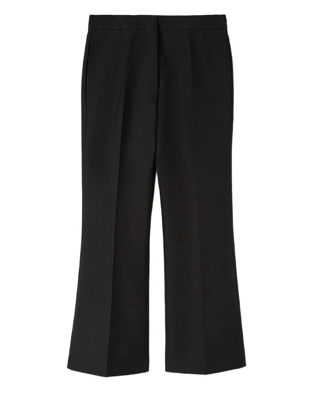 Jil Sander Black Cotton Cropped Trousers