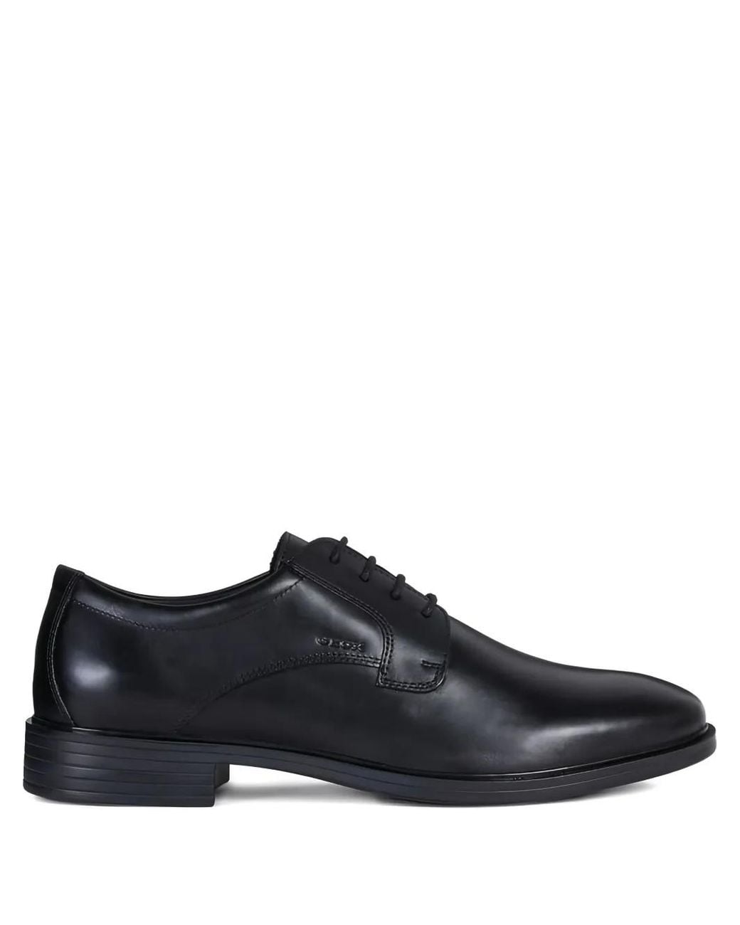 Geox Black Gladwin Lace-Up Leather Shoes for men