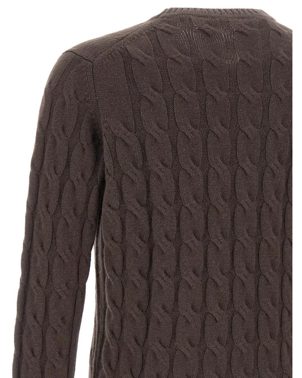 Kangra Gray Cable-Knit Sweater for men