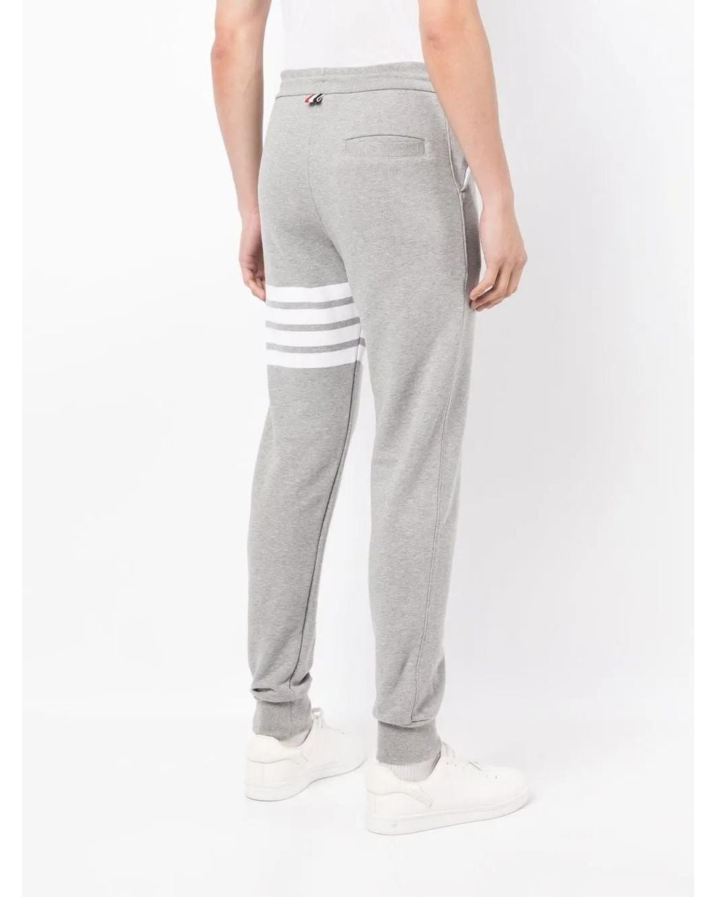 Thom Browne Gray "4-Bar" Joggers for men
