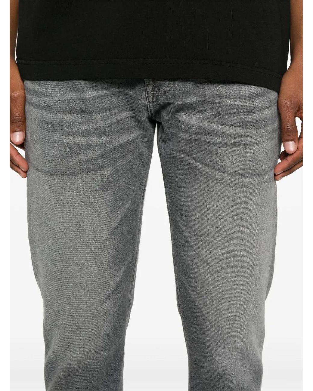 Dondup Jeans Met Logoprint in het Gray voor heren