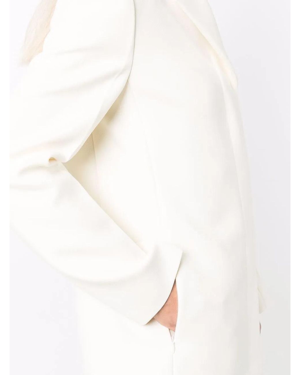 Jil Sander White Single-Breasted Blazer
