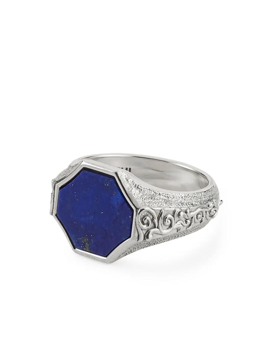 Emanuele Bicocchi Blue Flourish Signet Ring