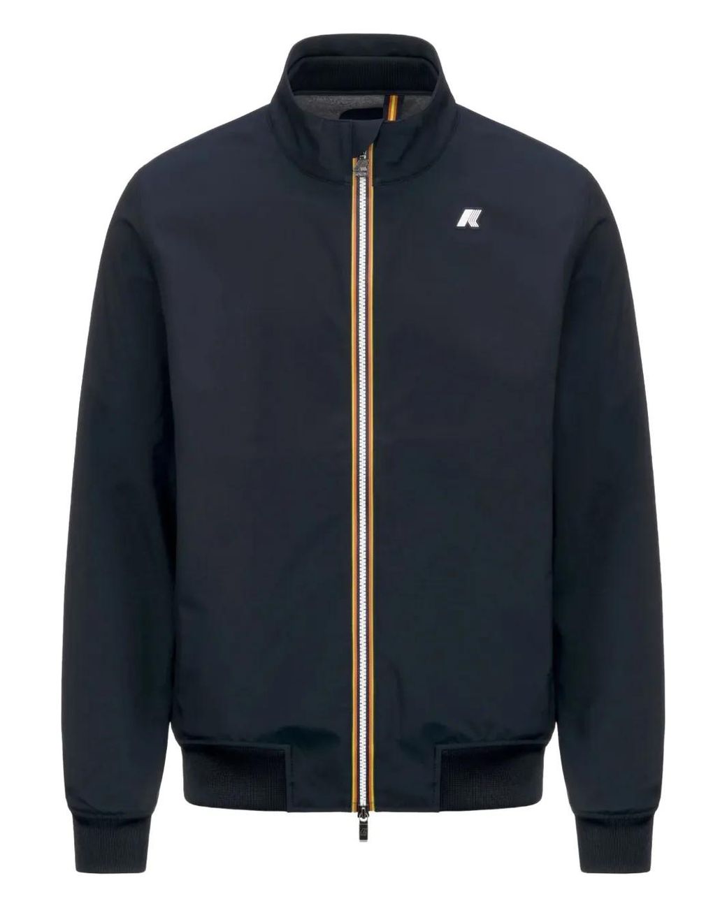 K-Way Blue Logo-Patch Jacket for men