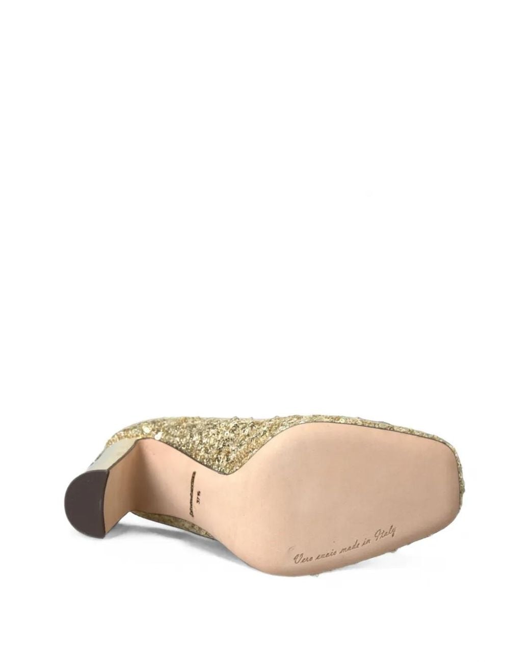Dolce & Gabbana Metallic Sequin-Embellished Crystal-Detailed Pumps
