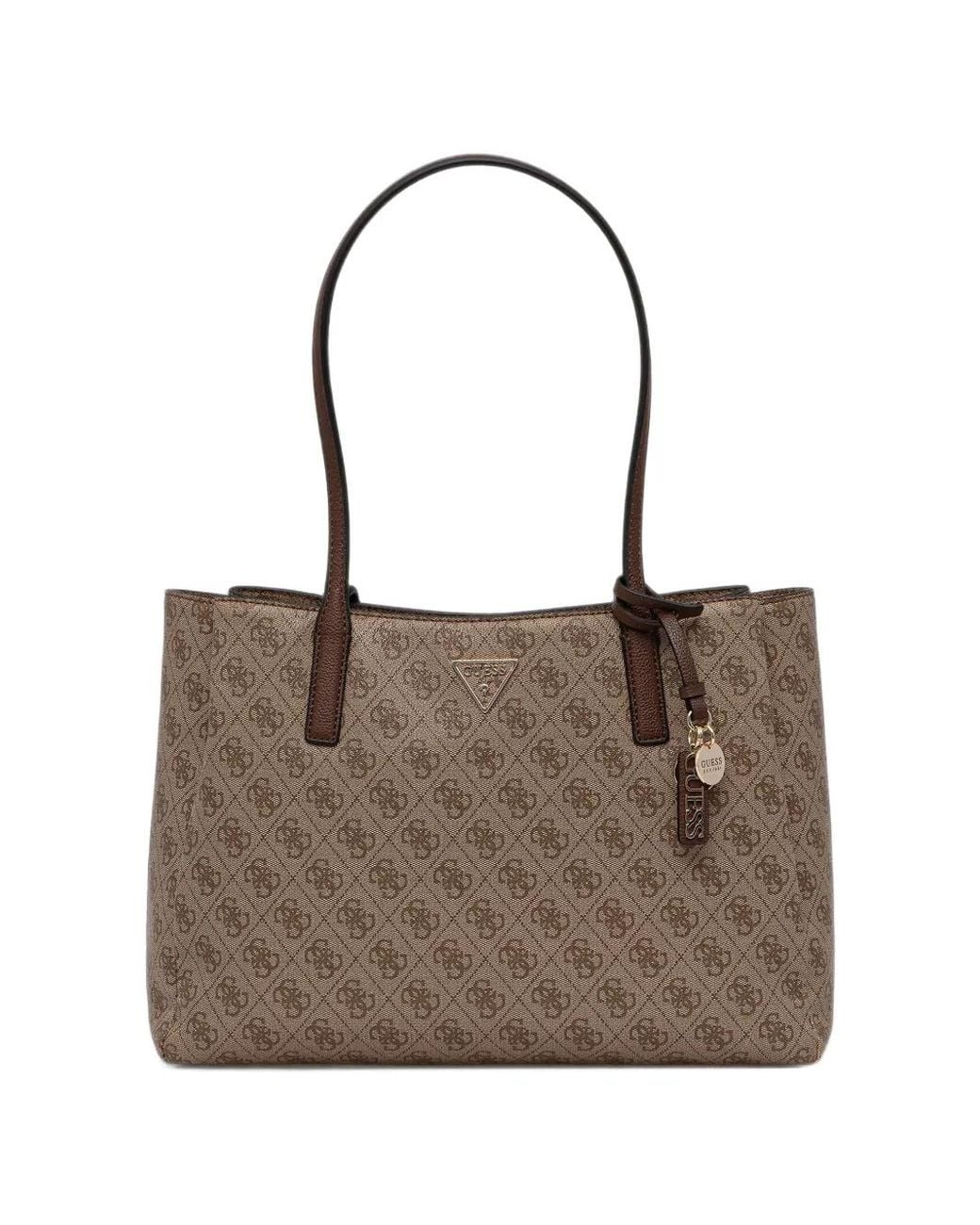 Guess Brown Cabas Noelle Ii À Logo Imprimé Et Breloque