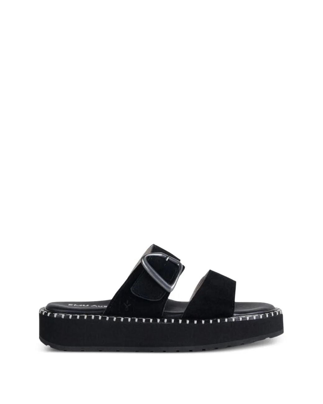 EMU Black Suede Slides
