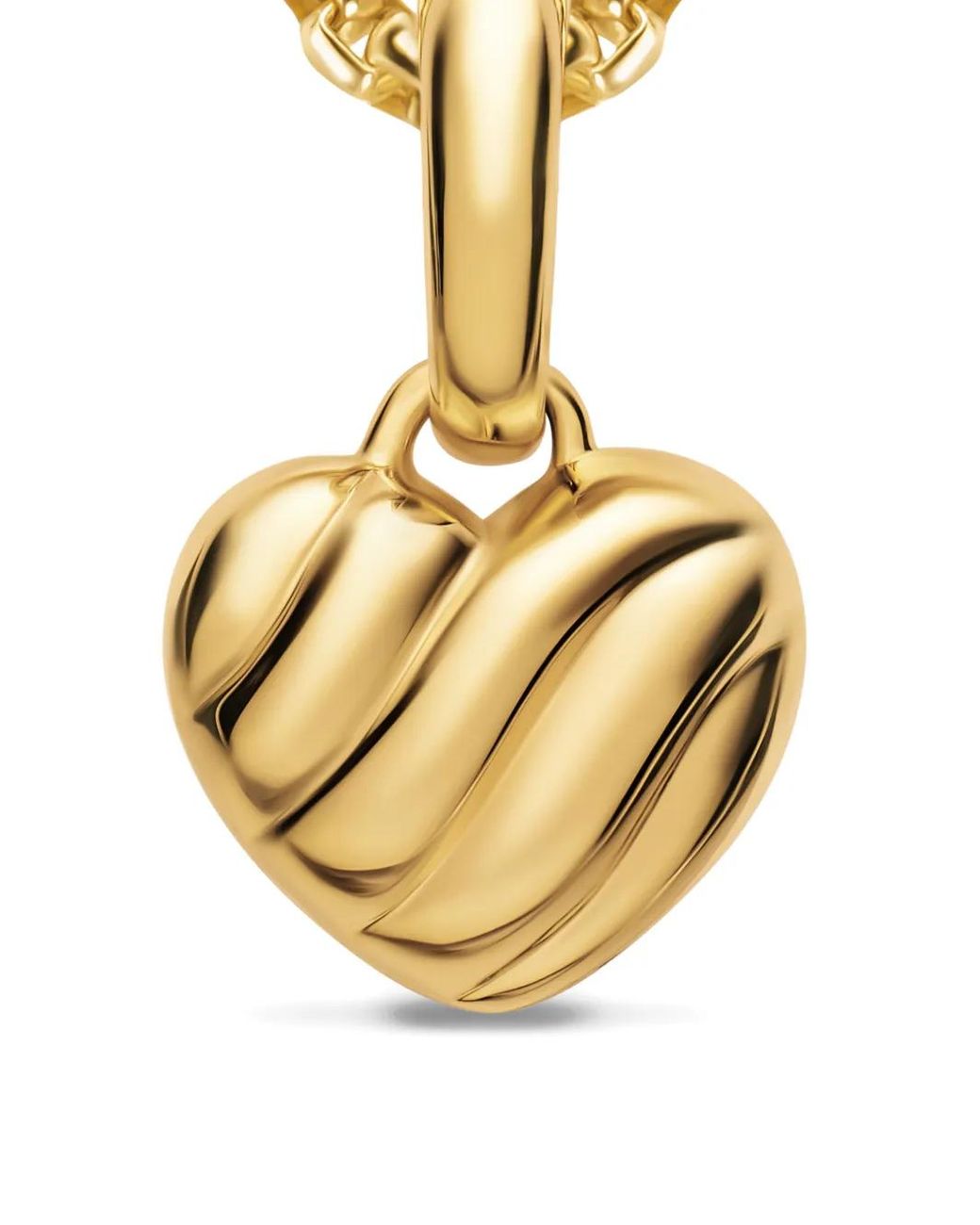David Yurman Metallic Petite Puffy Cable Heart Amulet