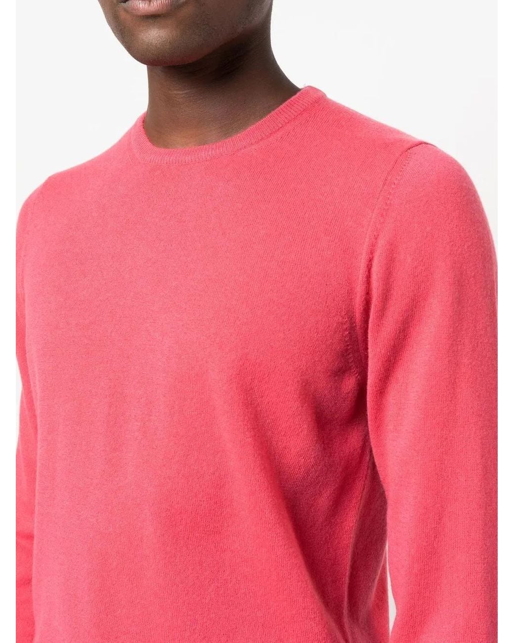 Malo Pink Fine-Knit Cashmere Jumper for men