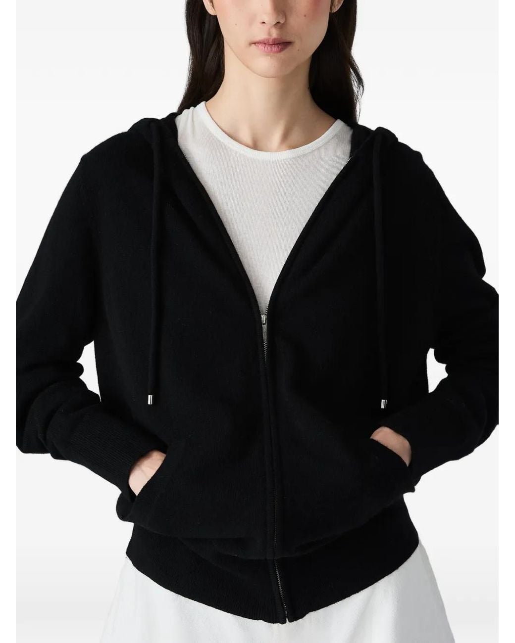 Vera Wang Gray Heidi Knitted Zip-Up Hoodie