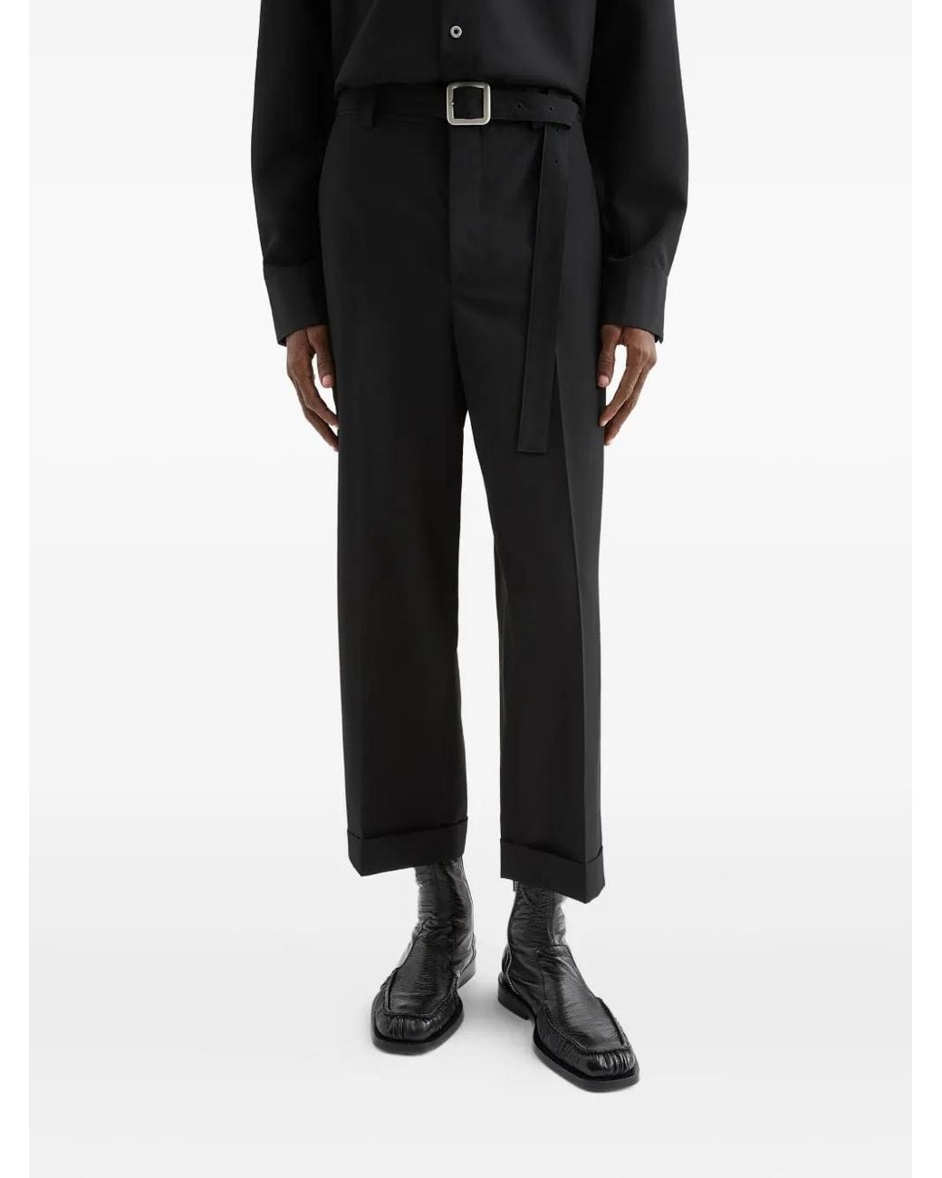 Jil Sander Black Wool Trousers for men