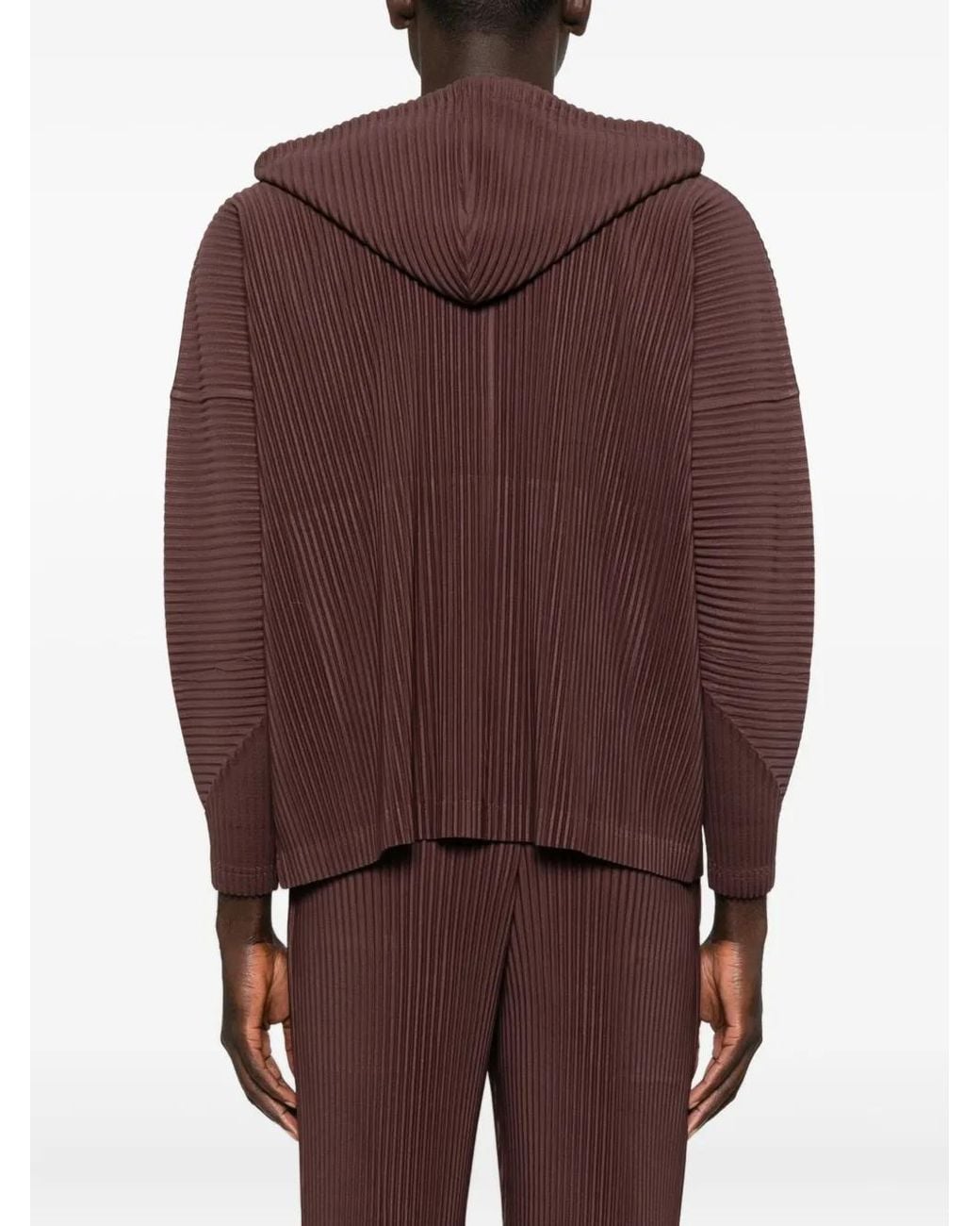 Homme Plissé Issey Miyake Purple Homme Plisse' Issey Miyake Pleated Hoodie for men