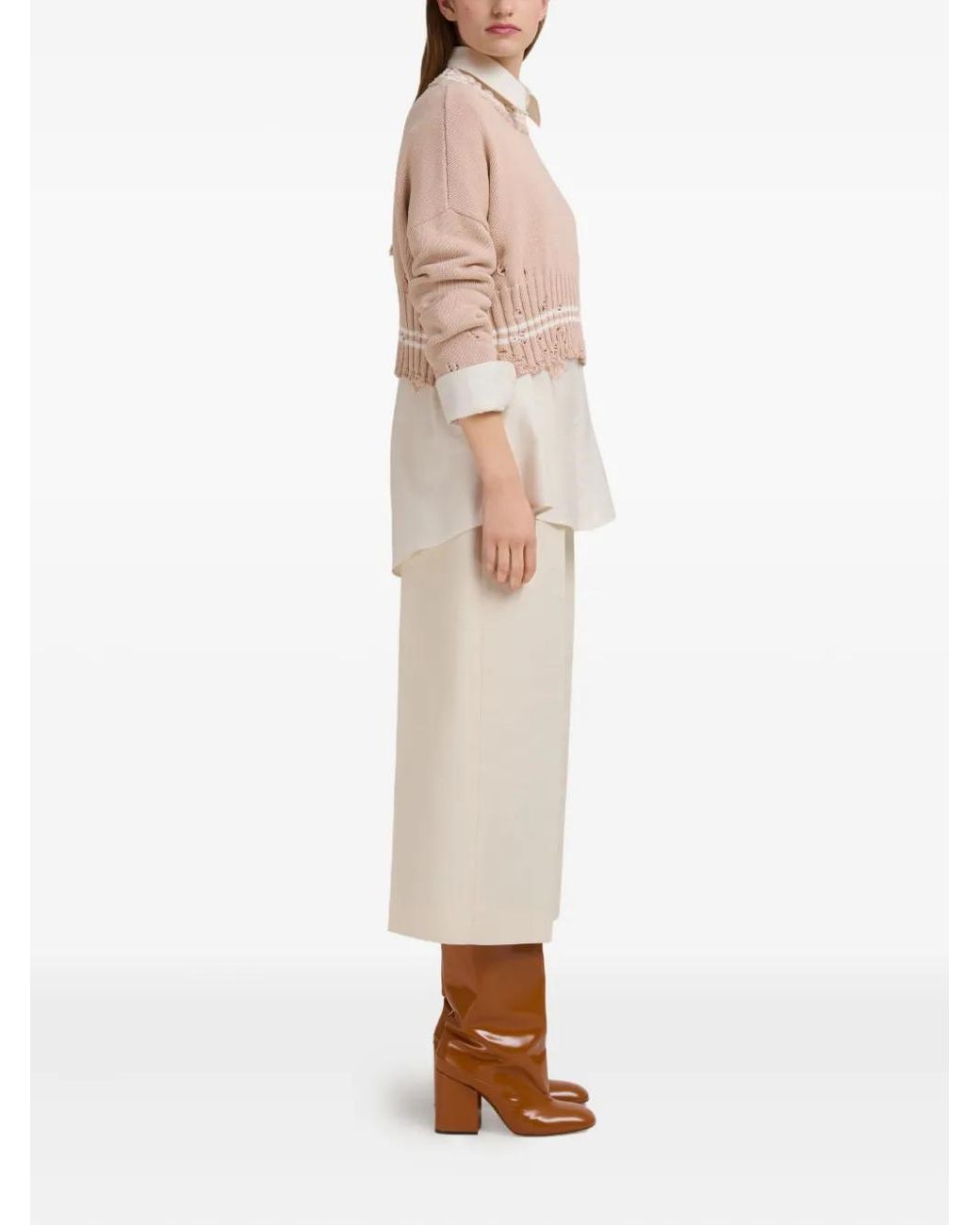 Marni Natural Cropped Sweater