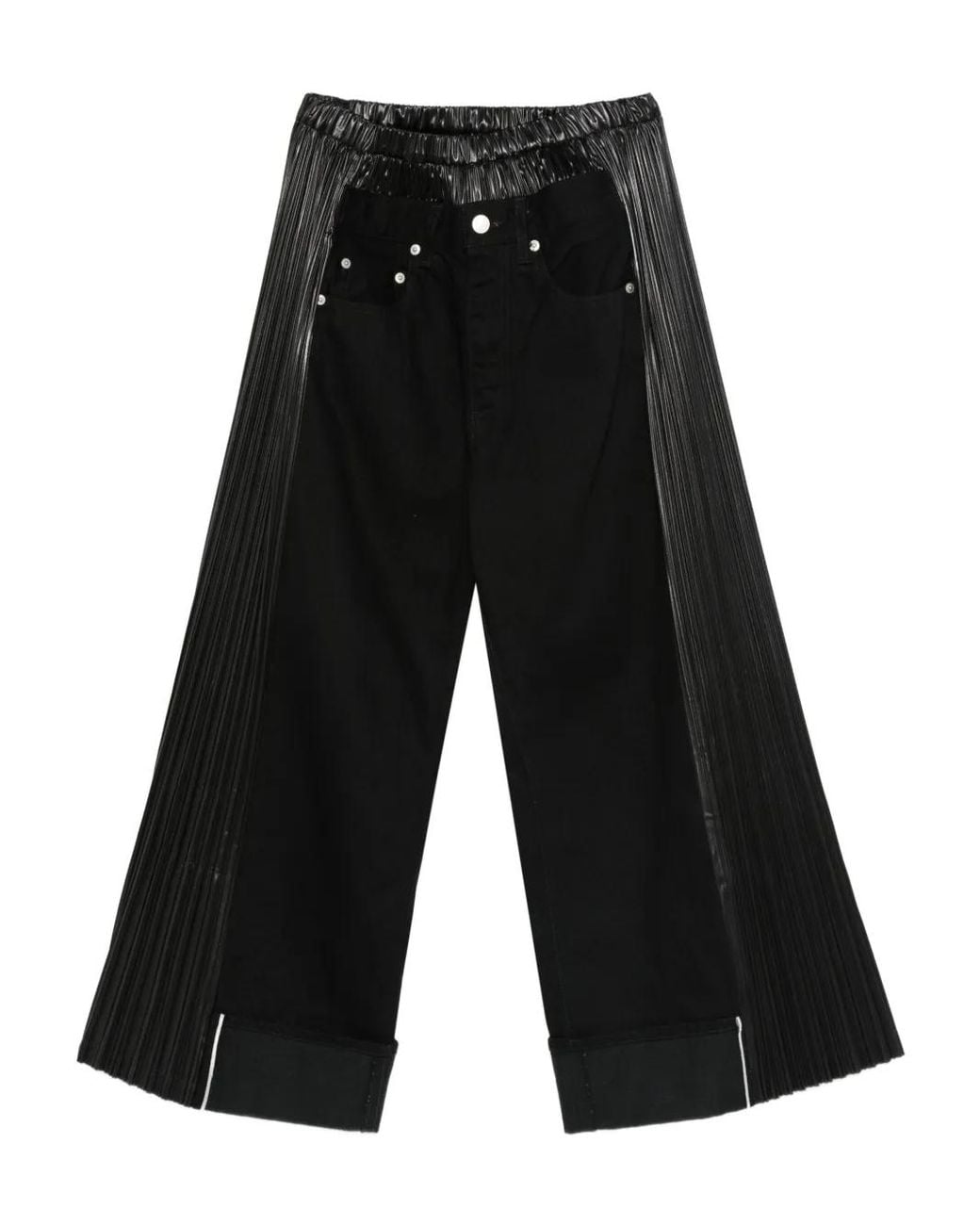 Junya Watanabe Black Pleated-Panel Pants