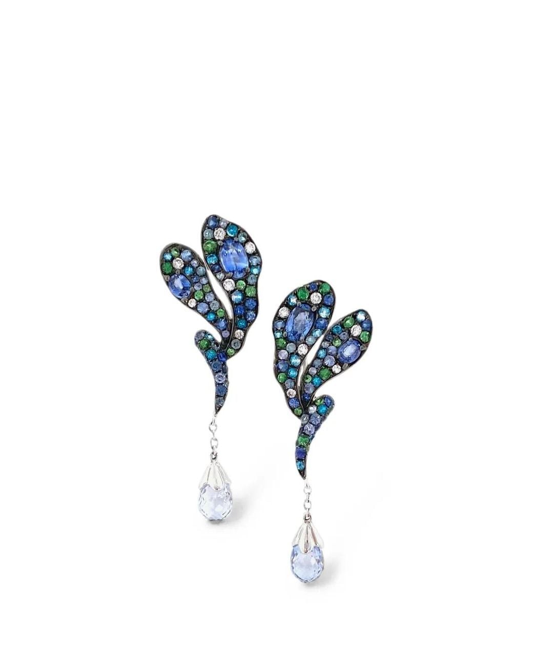 Orecchini Con Pietre di Stefere in Blue