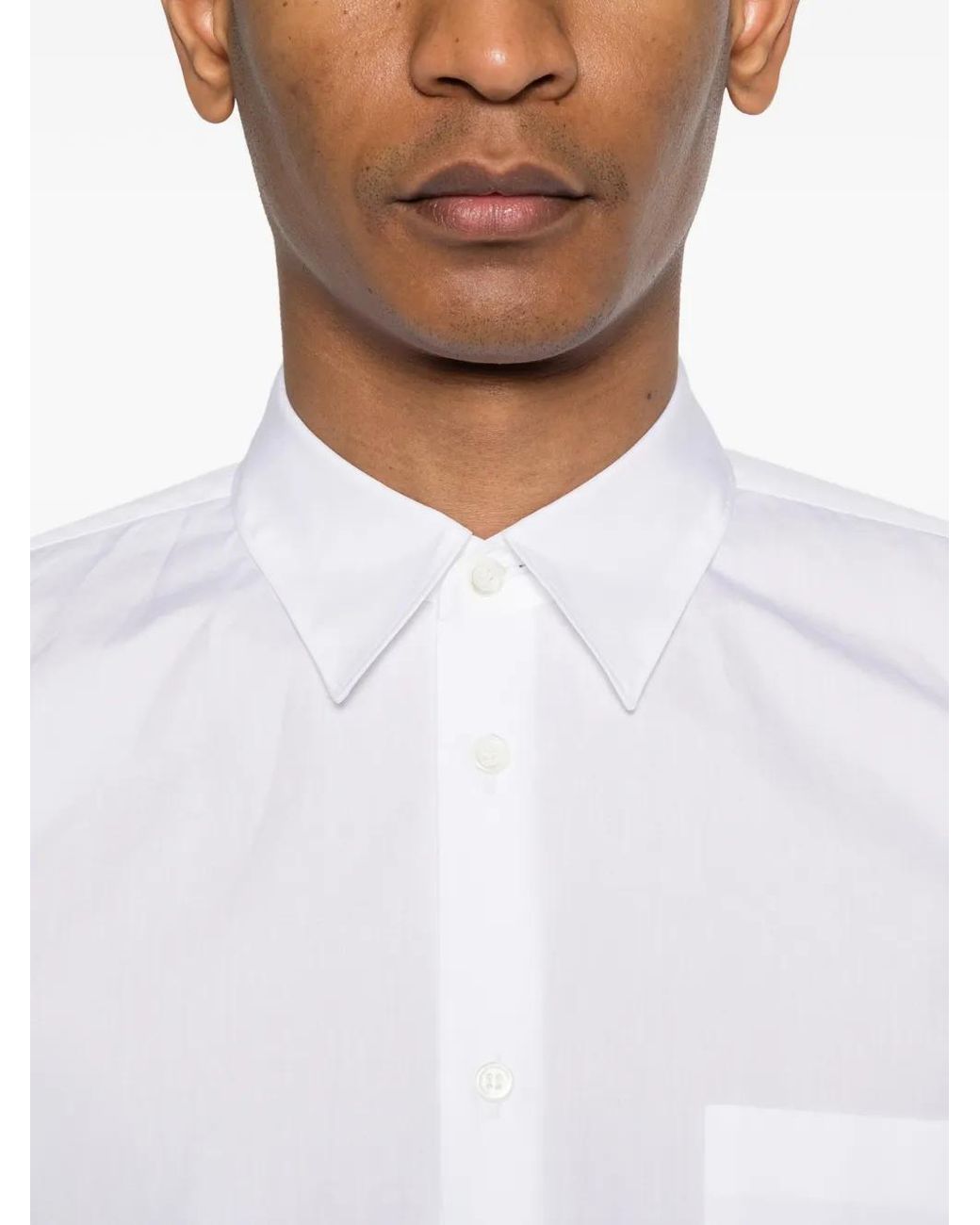COMME DES GARÇON BLACK White Patch-Pocket Shirt
