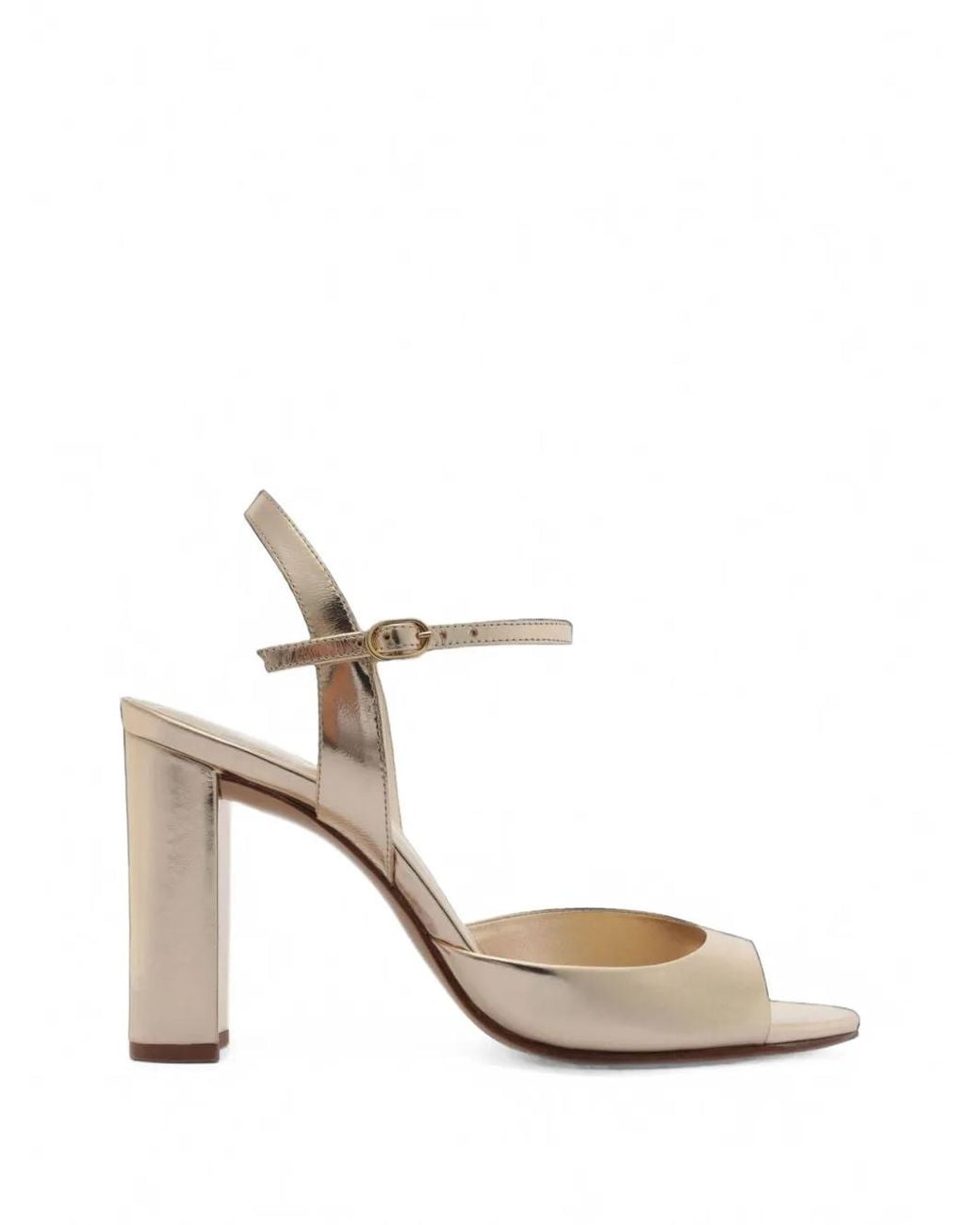 Alexandre Birman White Amy Metallic Leather Sandals