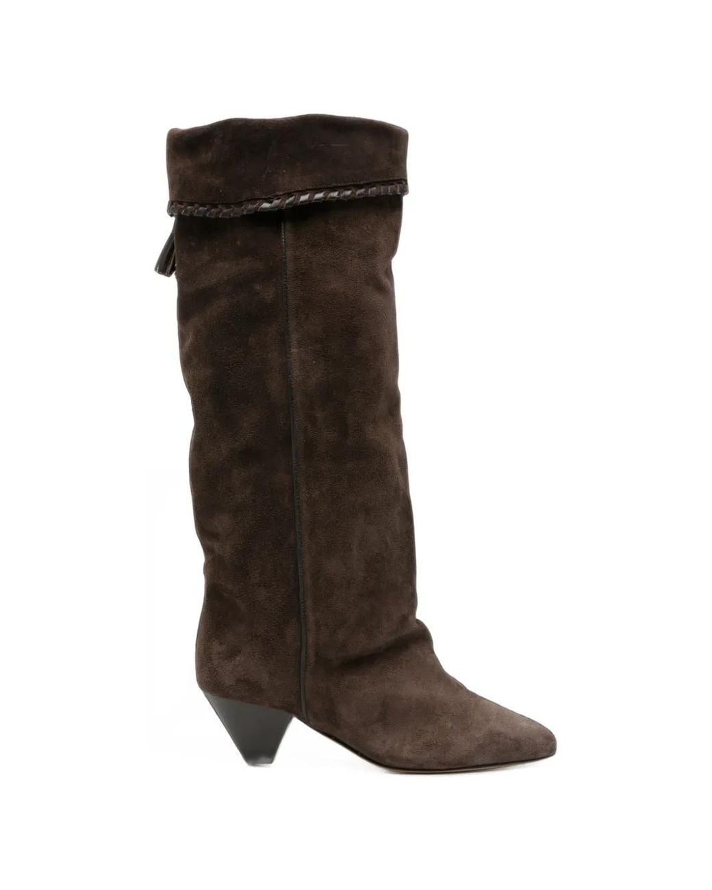 Isabel Marant Brown Tassel-Embellished Suede Boots