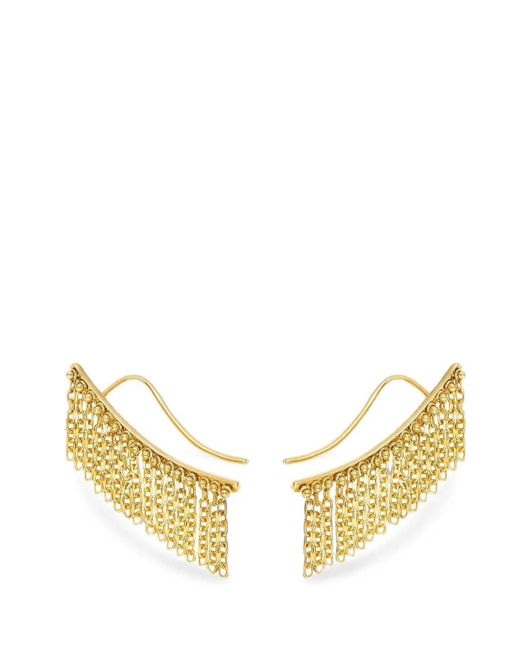 Guzema Metallic Hidden Beauty Chainfall Earrings
