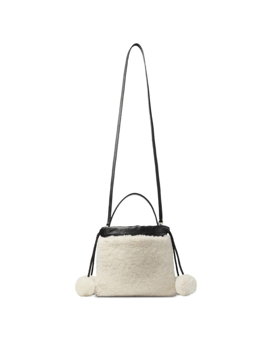 Jimmy Choo Metallic Mini Drawstring Pouch Top Handle Bag