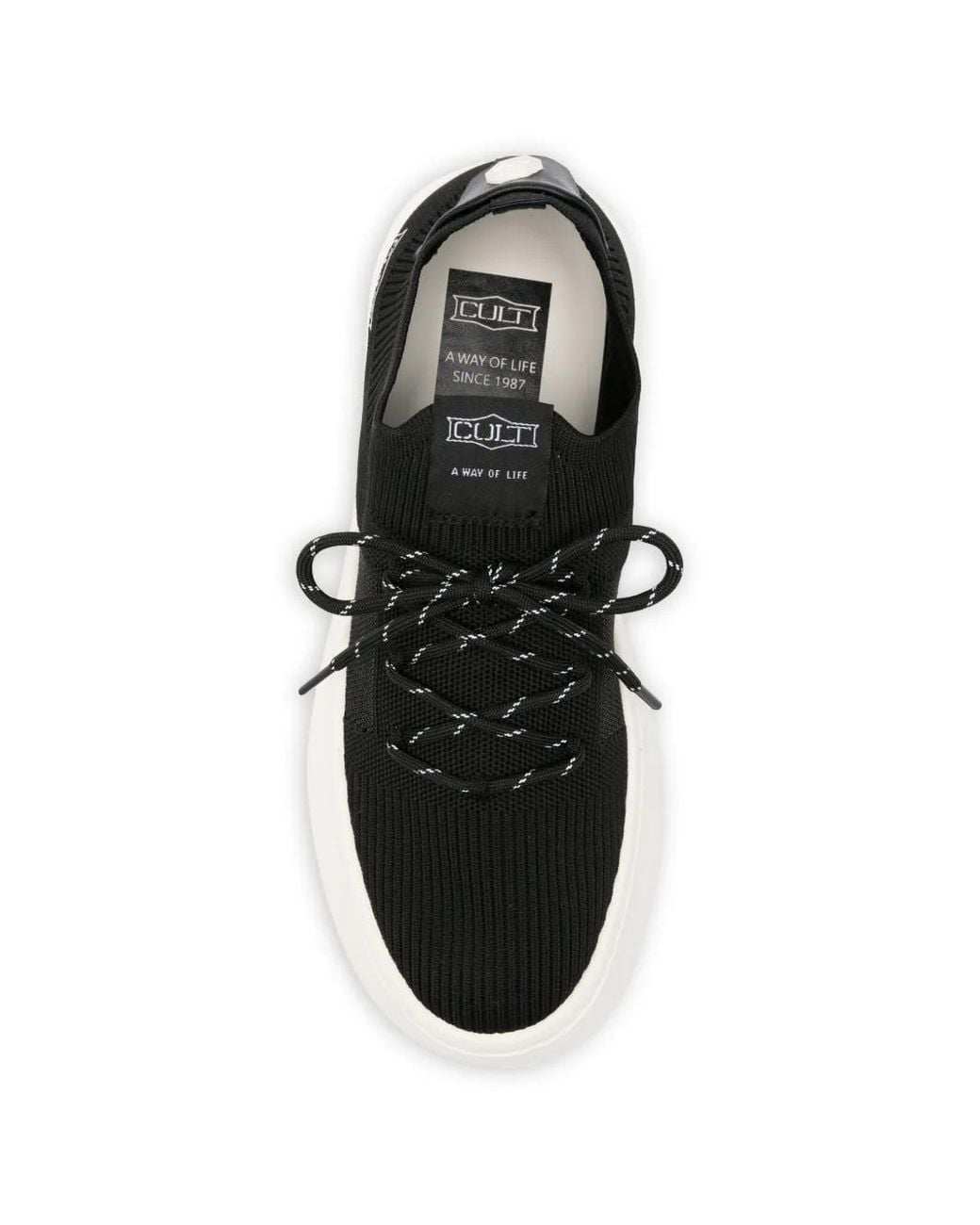 Cult White Blackstar 4498 Lace-Up Sneakers for men