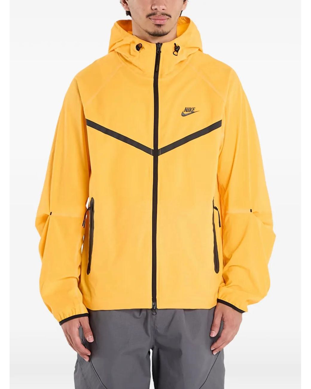 Nike Yellow Tech Woven Full-Zip Windbreaker for men