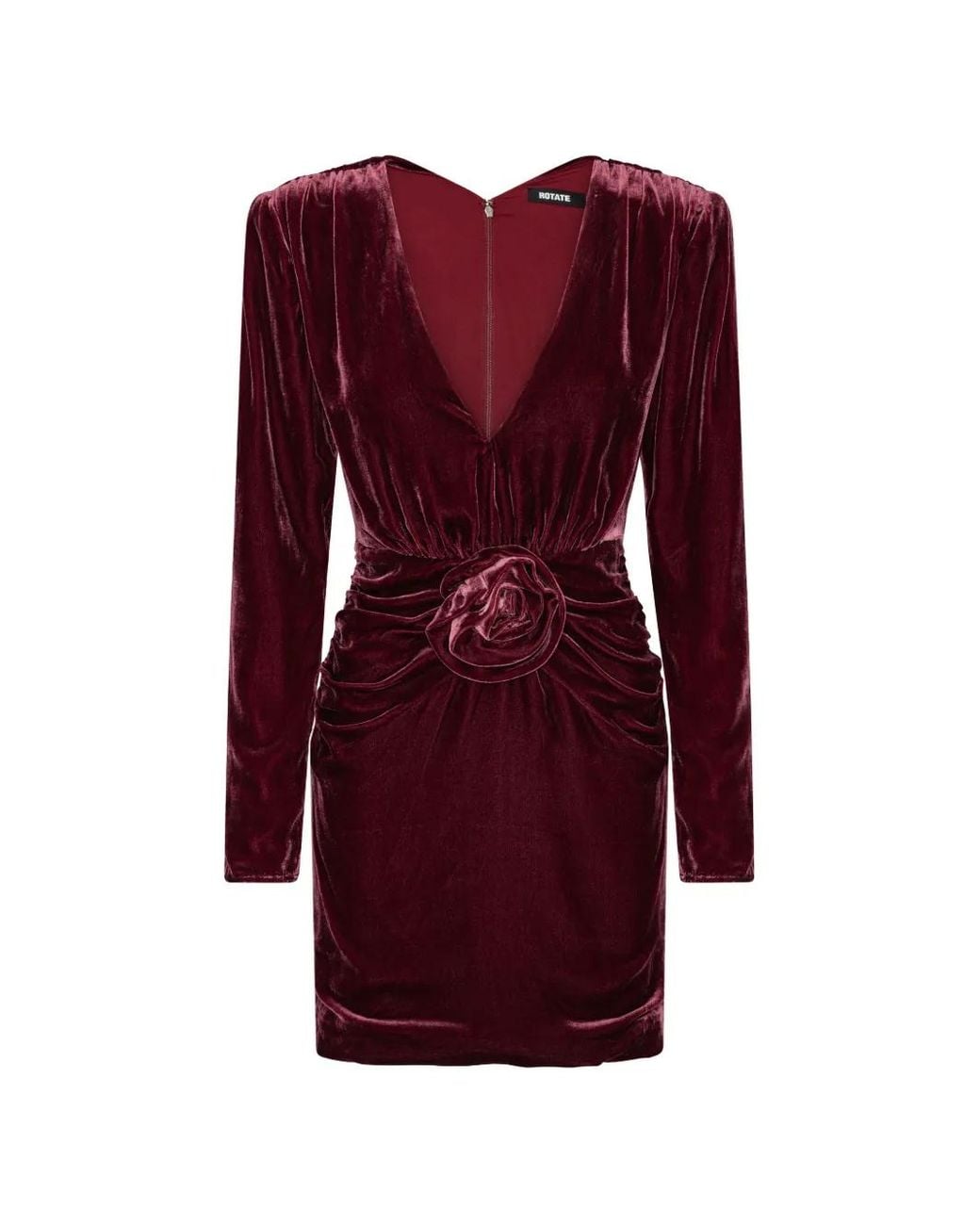 ROTATE BIRGER CHRISTENSEN Purple Silk Velvet Mini Dress
