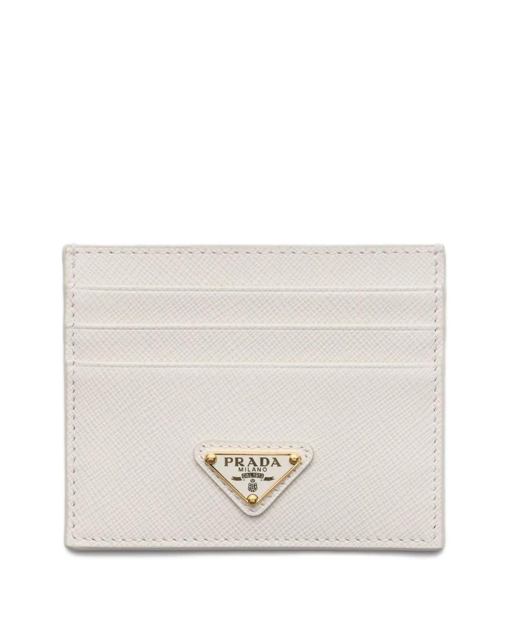 Prada Natural Saffiano Leather Cardholder